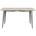 Bolero HZ809 Bistro Eettafel met Mangohouten Blad en Donkergrijze Poot 1450mm