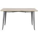 Bolero HZ809 Bistro Eettafel met Mangohouten Blad en Donkergrijze Poot 1450mm