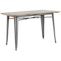 Bolero HZ811 Bistro Eettafel met Lattenblad van Mangohout en Donkergrijze Poot 1200mm