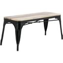 Bolero HZ814 Bistro Bank van Mangohout en Zwarte Poten 1000mm (2 stuks)