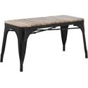 Bolero HZ816 Bistro Bank met Latten van Mangohout Zwart 850 mm (2 stuks)