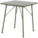 HZ820 Bolero Amalfi Vierkante Gelat Staal Inklapbare Tafel Olijfgroen 700mm