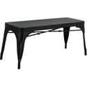 Bolero JA328 Bistro Metalen Bank Zwart 1000mm (2 stuks)