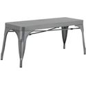 Bolero JA329 Bistro Metalen Bank Donkergrijs 1000mm (2 stuks)