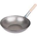 Zacht Stalen Wok | Platte Bodem | 33cm | Vogue | K296