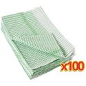 Bulkvoordeel X100 Wonderdry Theedoeken Groen, Geen Merk S645