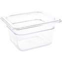 Polycarbonaat Bak | Transparant | Gn1/6 | 10cm Hoog | Vogue | U240