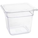 Polycarbonaat Bak | Transparant | Gn1/6 | 15cm Hoog | Vogue | U241