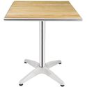 Bolero vierkante tafel met essenhouten blad 60cm | U430