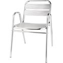 Bolero stapelbare aluminium stoelen met gebogen armleuning | U501