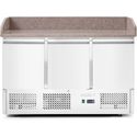 Arktic Pizzawerkbank met 3 deuren en koelvitrine 380+40L - 232033