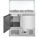Saladette | 2 deuren en glazen vitrine | 300L | Arktic 232781