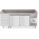 Arktic Pizzawerkbank met 2 deuren en 7 lades 280L | 232842