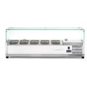 Opzet Koelvitrine | 5x GN 1/4 | hard glazen kap | Arktic 232903