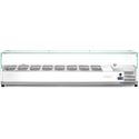 Opzet Koelvitrine | 8x GN 1/4 | hard glazen kap | Arktic 232927