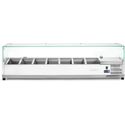 Opzet Koelvitrine | 7x GN 1/3 | hard glazen kap | Arktic 232989