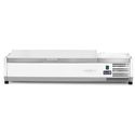 Opzetkoelvitrine | 4x GN1/3 B=120cm | Rvs deksel | Hendi 233948