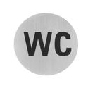 Hendi Deurschild rvs WC 75 mm | 663622