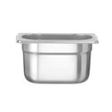 Hendi Gastronormbak 1/9 | 100 mm hoog | RVS Profi Line | 801826