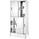 Doorgangskast Met Tussenblad En Schuifdeuren, HENDI, Kitchen Line, 1000x600x(H)1800mm - HENDI 811108