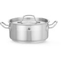 Kookpan Laag - met Deksel - HENDI - Profi Line - 2,8 Liter - Diameter 20 cm - Hoogte 9 cm - 830208