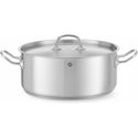 Kookpan Laag - met Deksel - HENDI - Kitchen Line - 7,3 Liter - Diameter 28 cm - Hoogte 12 cm - 836033