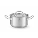Kookpan Middel - met Deksel - HENDI - Kitchen Line - 1,9 Liter - Diameter 16 cm - Hoogte 9,5 cm - 836101