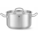 Kookpan Middel - met Deksel - HENDI - Kitchen Line - 3,5 Liter - Diameter 20 cm - Hoogte 11,5 cm - 836200