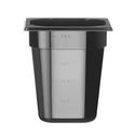 Hendi Gastronormbak 1/6 | 200 mm hoog | polycarbonaat zwart | 862704