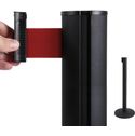 Syna Afzetpaal Flexi Zwart met 2,7 M Trekband Rood - BBBLACKRED