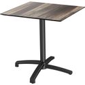 X Cross Terrastafel Zwart Frame + Tropical Wood HPL 70x70 cm - Essentials 110031277