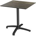 X Cross Terrastafel Zwart Frame + Riverwashed Wood HPL 70x70 cm - Essentials 110031477