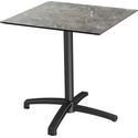 X Cross Terrastafel Zwart Frame + Galaxy Marble HPL 70x70 cm - Essentials 110031577