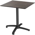 X Cross Terrastafel Zwart Frame + Midnight Marble HPL 70x70 cm - Essentials 110031677