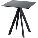 Infinity Terrastafel Zwart Frame + Zwart HPL 70x70 cm - Essentials 120011077