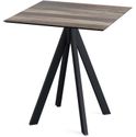 Infinity Terrastafel Zwart Frame + Tropical Wood HPL 70x70 cm - Essentials 120011277