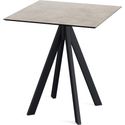 Infinity Terrastafel Zwart Frame + Moonstone HPL 70x70 cm - Essentials 120011377