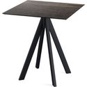Infinity Terrastafel Zwart Frame + Riverwashed Wood HPL 70x70 cm - Essentials 120011477