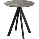 Infinity Terrastafel Zwart Frame + Galaxy Marble HPL 70 cm - Essentials 120011570