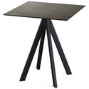 Infinity Terrastafel Zwart Frame + Midnight Marble HPL 70x70 cm - Essentials 120011677