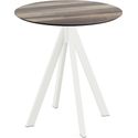 Infinity Terrastafel Wit Frame + Tropical Wood HPL 70 cm - Essentials 120021270