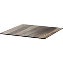 Infinity Terrastafel Wit Frame + Tropical Wood HPL 70x70 cm - Essentials 120021277