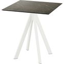 Infinity Terrastafel Wit Frame + Midnight Marble HPL 70x70 cm - Essentials 120021677