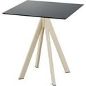 Infinity Terrastafel Zand Frame + Zwart HPL 70x70 cm - Essentials 120031077