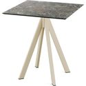 Infinity Terrastafel Zand Frame + Galaxy Marble HPL 70x70 cm - Essentials 120031577