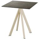 Infinity Terrastafel Zand Frame + Midnight Marble HPL 70x70 cm - Essentials 120031677