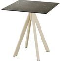 Infinity Terrastafel Zand Frame + Midnight Marble HPL 70x70 cm - Essentials 120031677