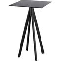 Infinity Statafel Zwart Frame + Zwart HPL 70x70 cm - Essentials 120041077