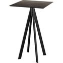 Infinity Statafel Zwart Frame + Riverwashed Wood HPL 70x70 cm - Essentials 120041477