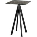 Infinity Statafel Zwart Frame + Galaxy Marble HPL 70x70 cm - Essentials 120041577